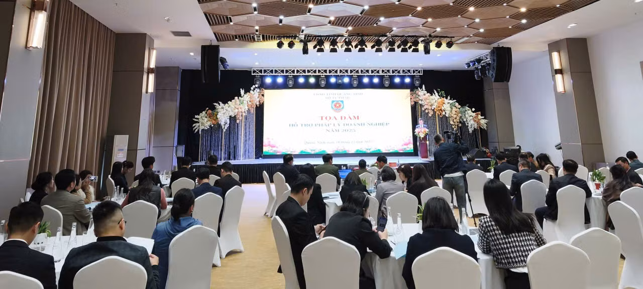 Sở Tư pháp tổ chức tọa đàm hỗ trợ pháp lý doanh nghiệp, tháng 12/2025.