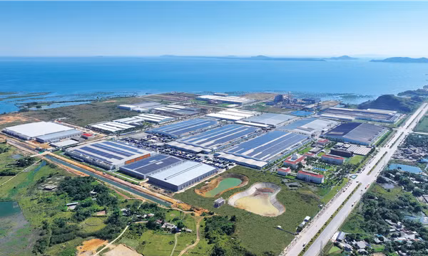Khu xử lý nước thải tập trung trong KCN Hải Hà.