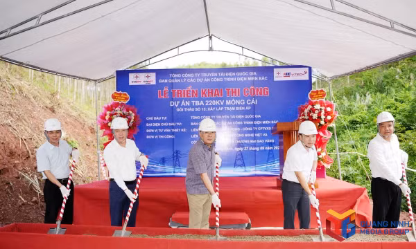 Triển khai thi công Dự án Trạm biến áp 220kV Móng Cái