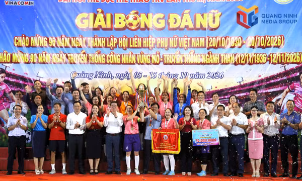 Than Hà Tu vô địch Giải bóng đá nữ Đại hội Thể dục Thể thao TKV lần thứ III