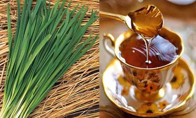 Lá hẹ hấp mật ong hỗ trợ giảm ho.