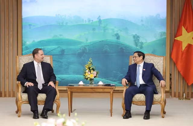 Thủ tướng đề nghị Marriott tiếp tục triển khai kế hoạch mở rộng đầu tư vào lĩnh vực du lịch, dịch vụ khách sạn, nghỉ dưỡng với các dự án quy mô lớn phù hợp với điều kiện Việt Nam - Ảnh: VGP/Nhật Bắc