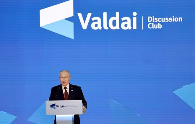 Tổng thống Putin phát biểu tại Diễn đàn Valdai ở Sochi, Nga. Ảnh: TASS