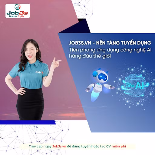 Job3s là doanh nghiệp đi đầu xu thế ứng dụng công nghệ AI vào lĩnh vực tuyển dụng