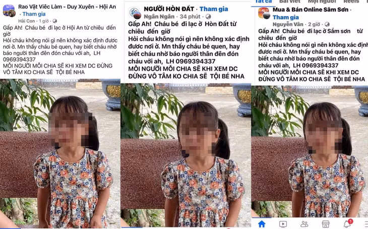 Hình ảnh một cháu bé được đăng tải để câu tương tác. Ảnh: CACC.