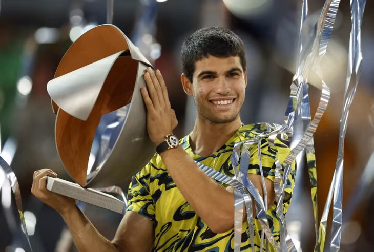 Carlos Alcaraz có 2 danh hiệu Masters 1000 trong năm 2023. (Ảnh: Reuters)