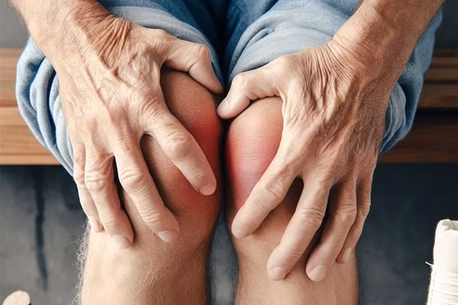 Đau nhức, tê mỏi, vận động khó khăn là những triệu chứng thường gặp của bệnh viêm khớp. Ảnh Ai- Thiện Nhân