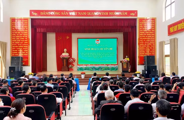 Hội Nông dân TX Quảng Yên tổ chức sinh hoạt chuyên đề chào mừng 60 năm thành lập tỉnh. (Ảnh đơn vị cung cấp)