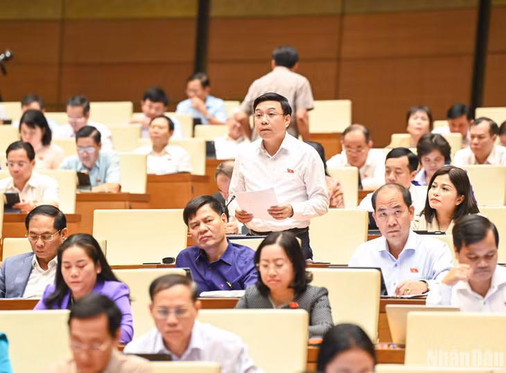 Đại biểu Nguyễn Văn Mạnh (đoàn Vĩnh Phúc). (Ảnh: DUY LINH)