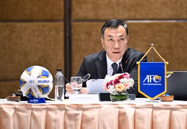 Chủ tịch VFF, Trần Quốc Tuấn tự hào với những thành tích vừa qua của bóng đá Việt Nam. Ảnh: VFF.