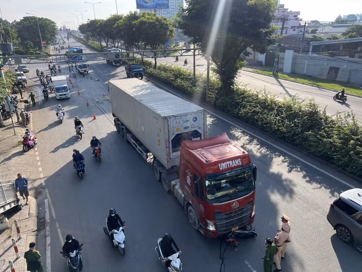 Hiện trường vụ tai nạn.