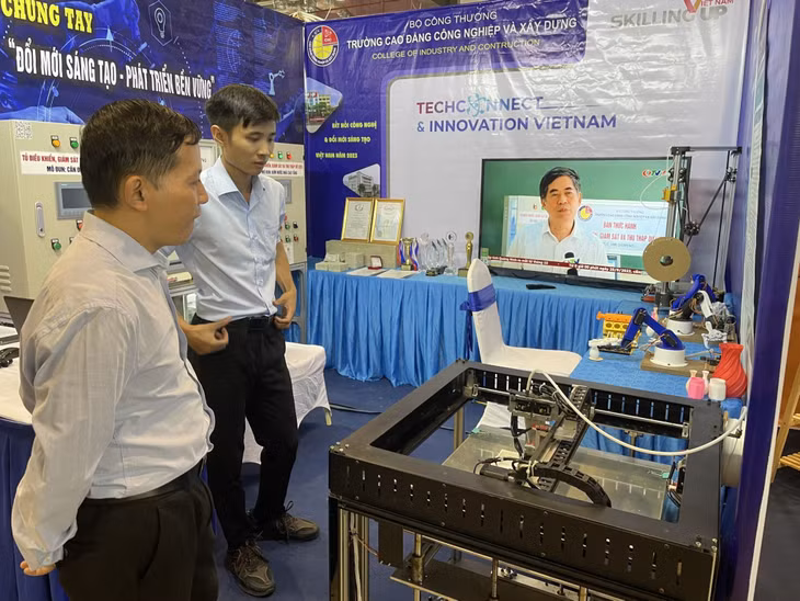 Trường Cao đẳng Công nghiệp và Xây dựng giới thiệu công nghệ tại sự kiện “Kết nối công nghệ, đổi mới sáng tạo Việt Nam năm 2023”.