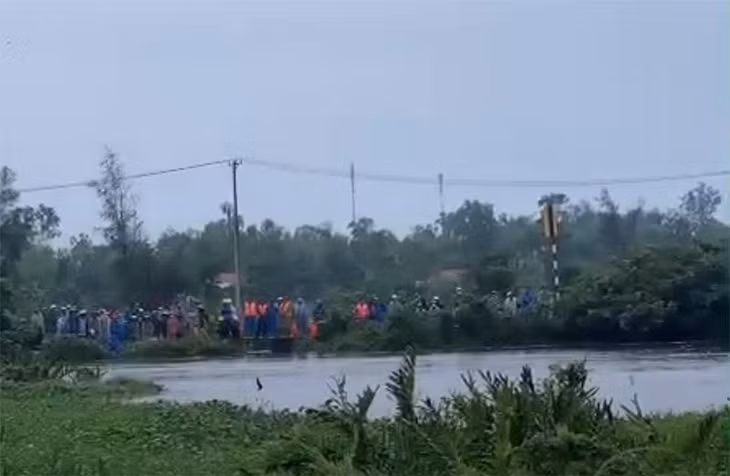 Khu vực xảy ra vụ lật ghe trên sông Trường Giang, Quảng Nam.