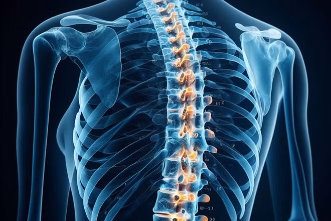 Cột sống đóng vai trò quan trọng trong việc nâng đỡ cơ thể. Ảnh AI - Ngọc Thùy