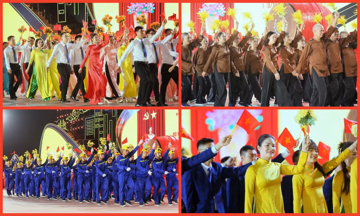 Các khối diễu hành: Nhân sỹ, trí thức; Nông dân; Công nhân; Doanh nhân - đại diện cho các giai cấp đang ngày đêm góp sức xây dựng quê hương Quảng Ninh.