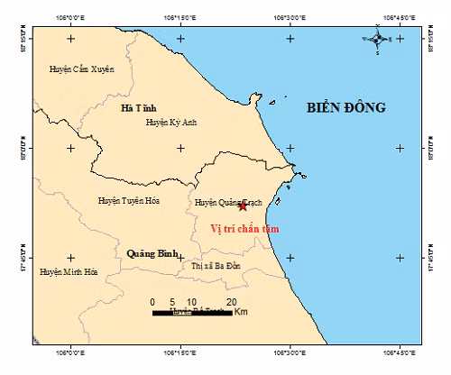 Động đất độ lớn 4.0 tại Quảng Bình - Ảnh 1.