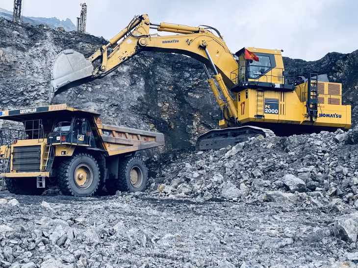 Các vị trí sản xuất của Than Cao Sơn đang đẩy nhanh nhịp độ khai thác.