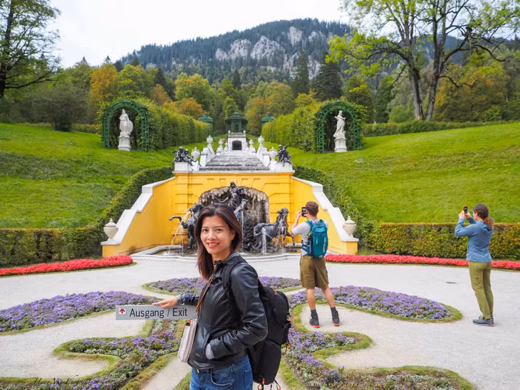 Chị Hằng Văn, đang sống và làm việc tại Đức, cho biết Linderhof là một trong ba cung điện mà vua Ludwig II xây dựng và cũng là cung điện duy nhất hoàn thành, được vùa dọn vào ở được 4 năm – trước khi ông mất. Ảnh: Hang Van Photography