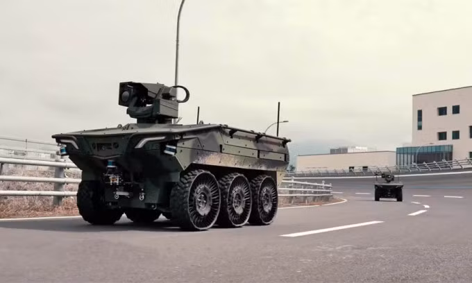 Phương tiện chiến đấu không người lái I-UGV của Hàn Quốc trong ảnh công bố tháng 10/2021. Video: Hanwha Defense