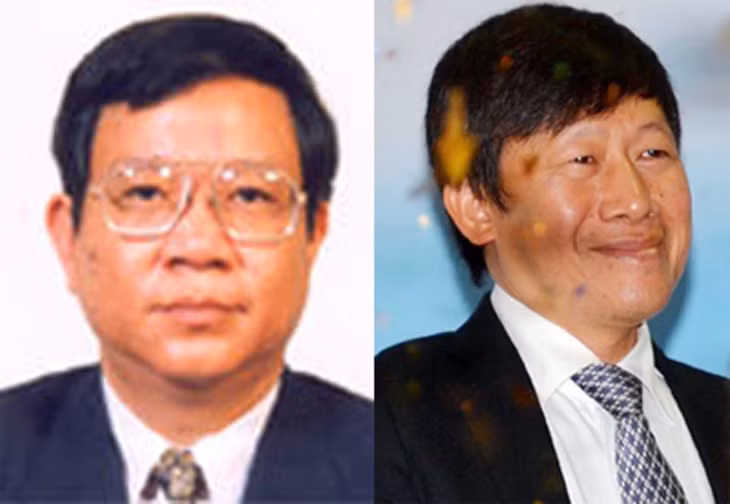 Bị can Nguyễn Thanh Giang và Hồ Mạnh Tuấn.
