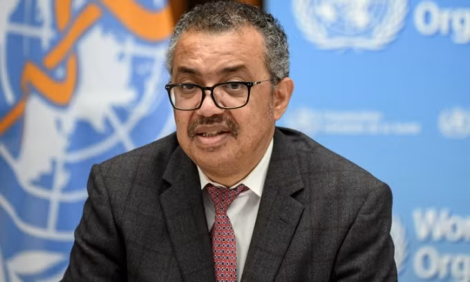 Tổng giám đốc WHO Tedros Adhanom Ghebreyesus phát biểu tại Geneva, Thụy Sĩ, hôm 18/10. Ảnh: Reuters.