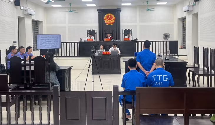 Phiên tòa Phạm Trung Hiếu và các đồng phạm ma túy. Ảnh: VKSND tỉnh cung cấp