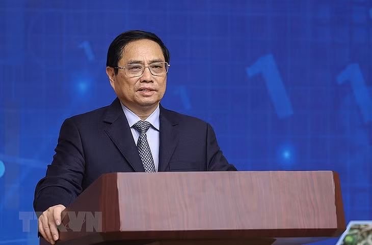 Thủ tướng Chính Phủ Phạm Minh Chính phát biểu tại Diễn đàn. (Ảnh: TTXVN)