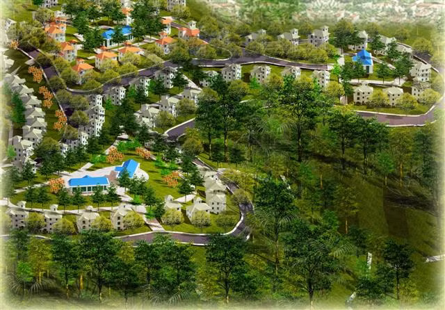 Phối cảnh tổng thể Dự án khu nhà ở xã hội thuộc khu dân cư đồi Ngân hàng (phường Hồng Hải và phường Cao Thắng, TP Hạ Long)