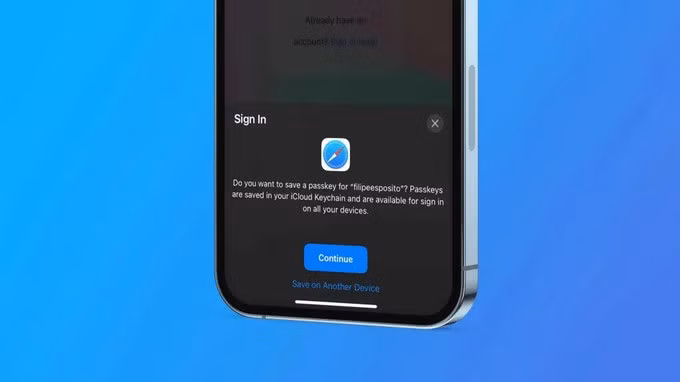 Passkey sẽ được đồng bộ hóa trên các thiết bị của người dùng bằng iCloud Keychain với mã hóa end-to-end (Ảnh: 9to5mac).