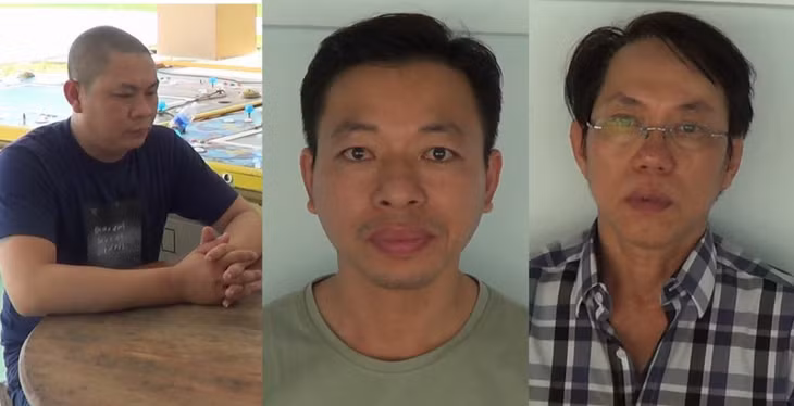 Tân, Dưỡng và Hùng tại cơ quan Công an.