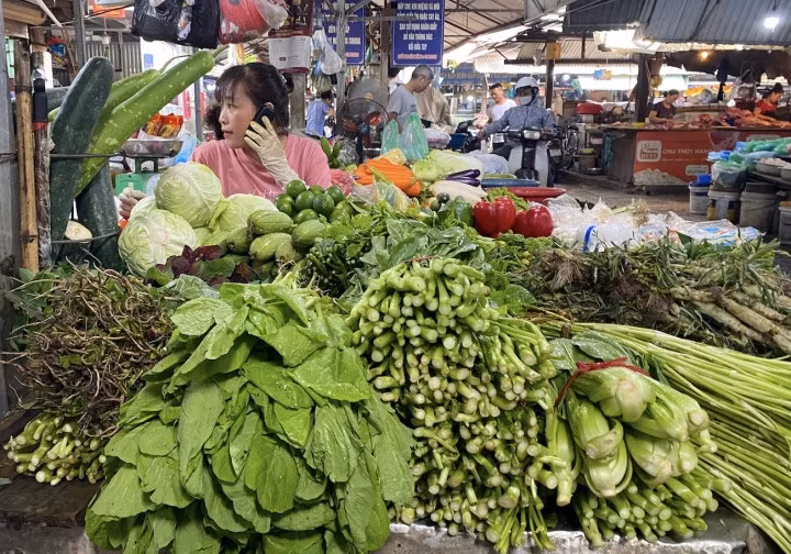 Giá các loại rau xanh nhìn chung vẫn đắt đỏ như lúc giá xăng cao đỉnh điểm.