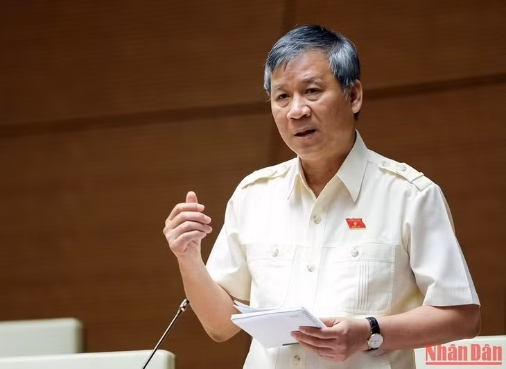 Đại biểu Nguyễn Anh Trí phát biểu ý kiến thảo luận. (Ảnh: DUY LINH)