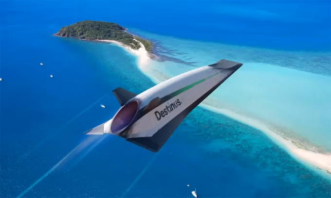 Mô phỏng máy bay tốc độ cao của Destinus. Ảnh: Destinus