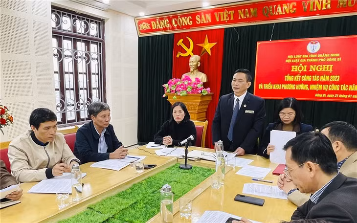 Hội Luật gia TP Uông Bí triển khai nhiệm vụ năm 2024. Ảnh: Huyền Trang (Trung tâm TT-VH Uông Bí)