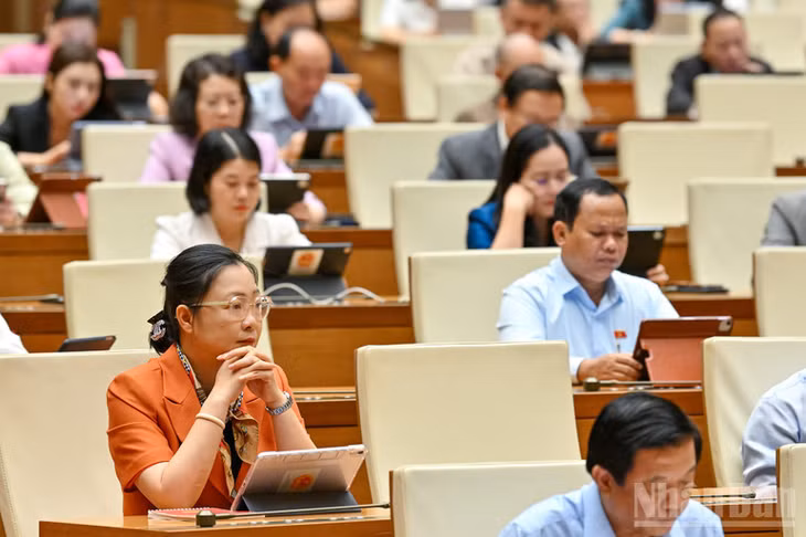Các đại biểu Quốc hội dự phiên họp. (Ảnh: THỦY NGUYÊN)