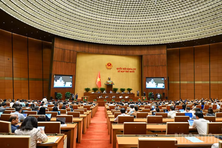Quang cảnh phiên thảo luận của Quốc hội, chiều 29/10/2025. (Ảnh: DUY LINH)