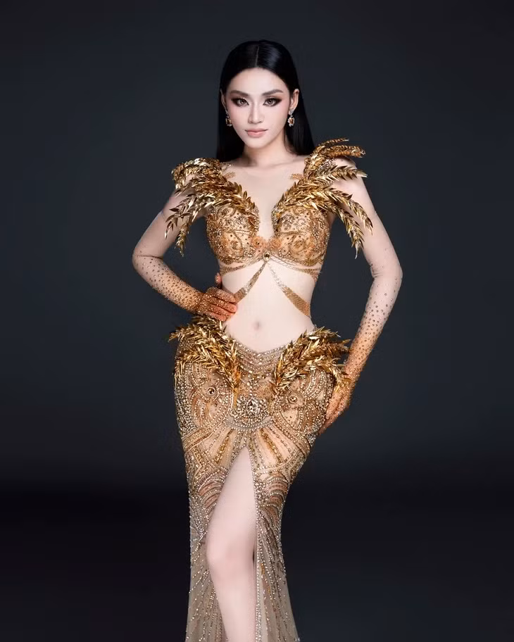 Trang phục Evening Gown dự kiến của Yến Nhi trong đêm chung kết - Ảnh: FBNV
