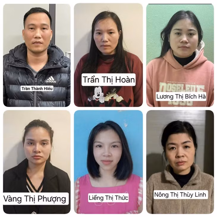 Một số bị can trong vụ án - Ảnh: Bộ Công an