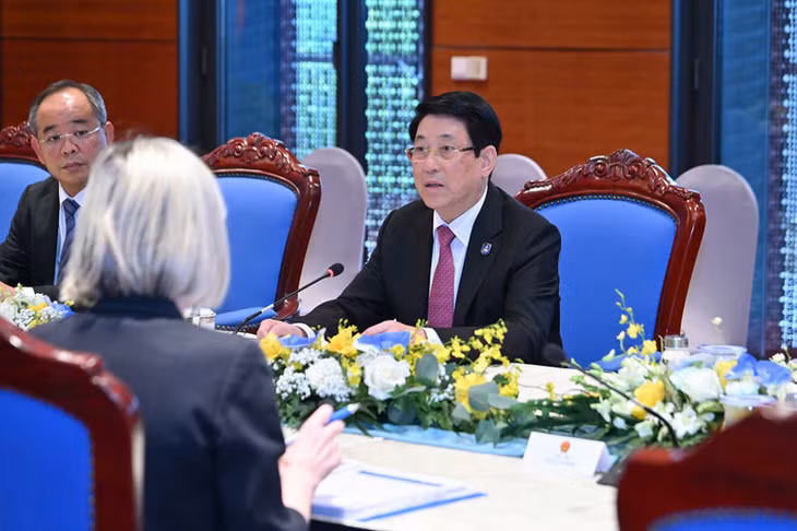 Chủ tịch nước phát biểu tại buổi tiếp.