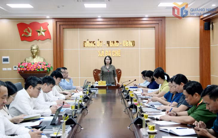 Đồng chí Trịnh Thị Minh Thanh, Phó Bí thư Thường trực Tỉnh ủy, Chủ tịch HĐND tỉnh, kết luận làm việc với Ban Thường vụ Đảng ủy xã Ba Chẽ.