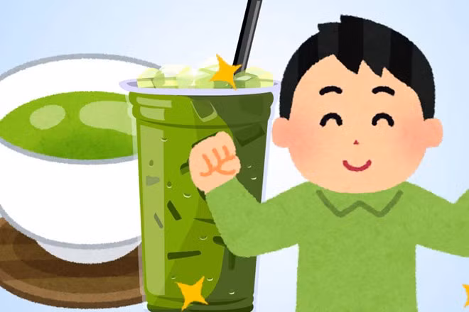 Matcha chứa L-theanine, giúp làm dịu thần kinh, giảm căng thẳng mà không khiến bạn buồn ngủ, nâng cao sức khỏe tinh thần. Đồ họa: Thiện Nhân