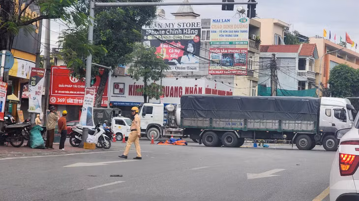 Hiện trường vụ tai nạn giao thông thương tâm khiến 2 anh em ruột thương vong.