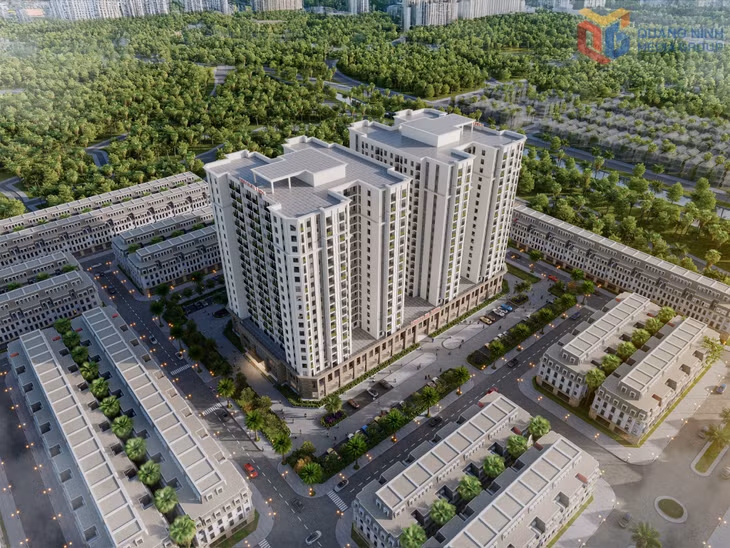 Phối cảnh Dự án NƠXH tại quỹ đất có ký hiệu OXH-01 thuộc dự án khu đô thị tại phường Cao Xanh và Hà Lầm
