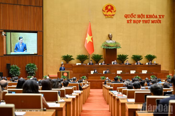 Quang cảnh phiên họp của Quốc hội. (Ảnh: DUY LINH)