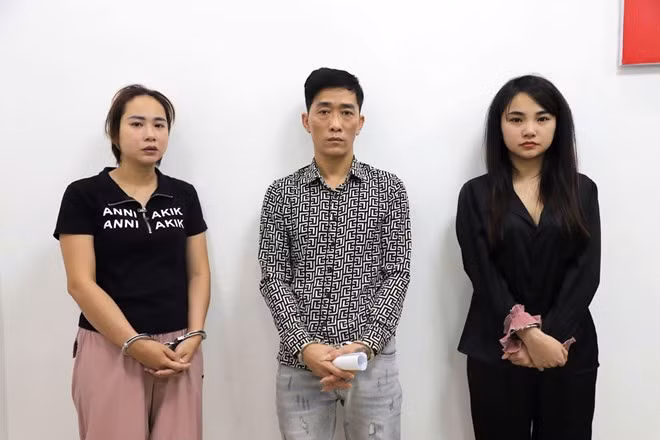 3 đối tượng trong đường dây lừa đảo xuyên quốc gia. Ảnh: Đỗ Huy