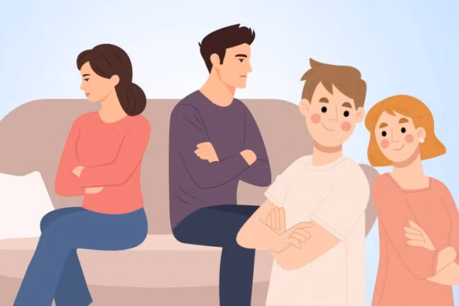 Cách giao tiếp giúp vợ chồng hiểu nhau khi có bất đồng. Đồ họa: Thiện Nhân