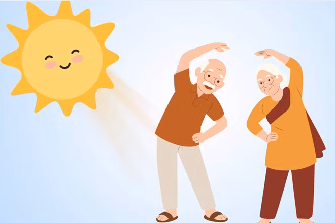 5 cách sử dụng ánh nắng mặt trời để cải thiện tâm trạng, giấc ngủ và sức khỏe làn da. Đồ họa: Thiện Nhân