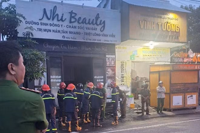 Hiện trường vụ cháy cơ sở kinh doanh ở Gia Lai khiến 1 người tử vong, 3 người bị thương. Ảnh: Chí Phong