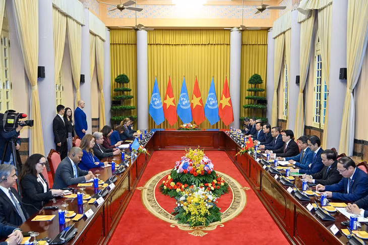 Toàn cảnh hội đàm. (Ảnh Thủy Nguyên)