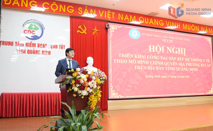 Giám đốc Sở Y tế phát biểu tại hội nghị.